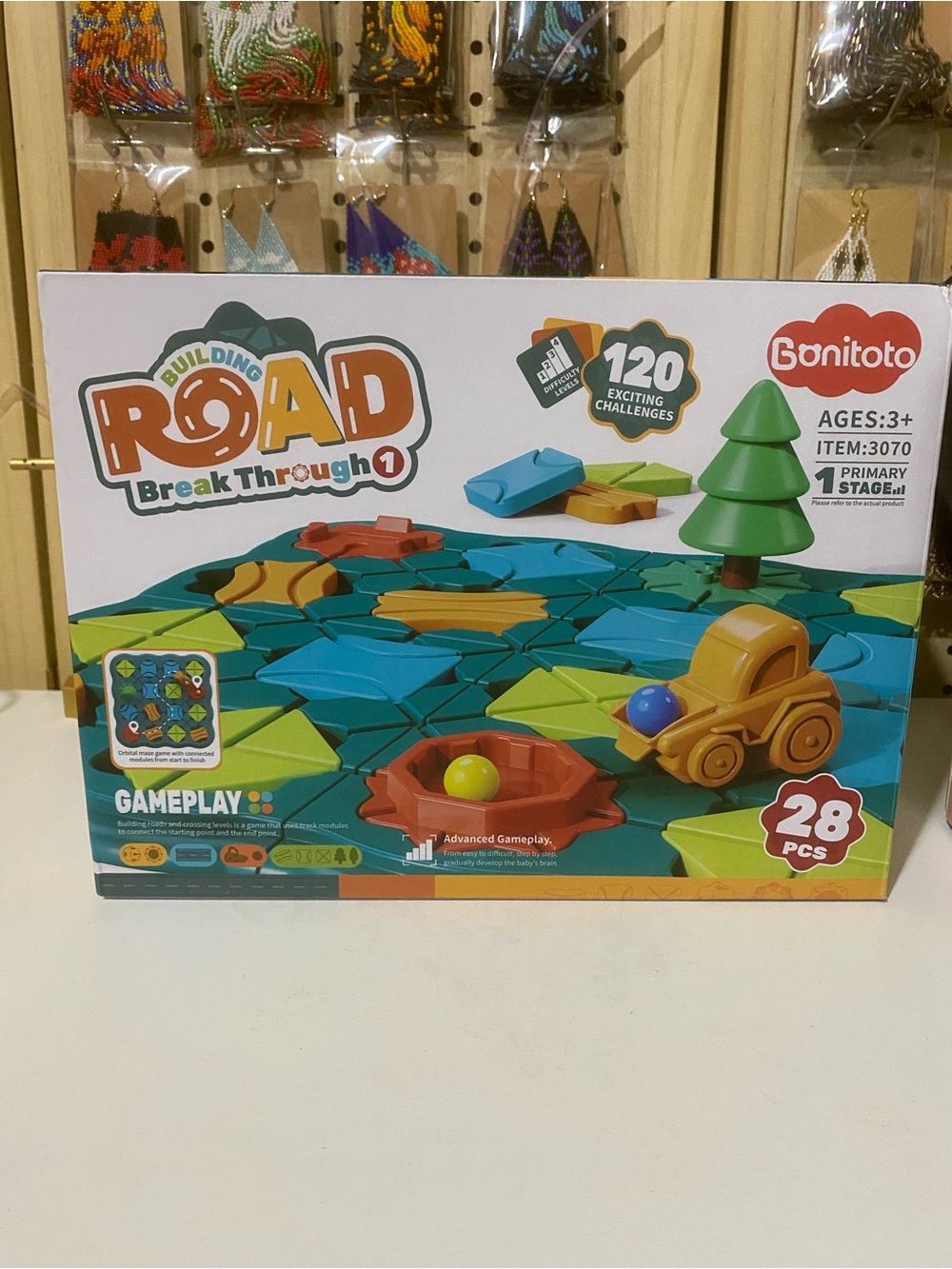 STEM Building Road Play Set - Green & Blue Tiles